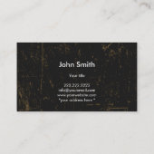 Berufliche Grunge Dunkle Konstruktionen Visitenkarte (Rückseite)