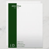 berufliche Grüntöne Briefbogen (Vorne/Hinten)