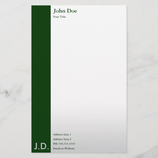 berufliche Grüntöne Briefpapier (Vorderseite)