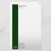 berufliche Grüntöne Briefpapier (Vorne/Hinten)