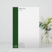 berufliche Grüntöne Briefpapier (Stehend Vorderseite)