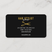 Berufliche Hair Stylist & Salon Business Card Visitenkarte (Rückseite)