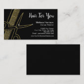 Berufliche Hairstylist-Gold-Glitzer-Schere Visitenkarte (Vorne/Hinten)