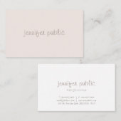 Berufliche handgeschriebene, einfache Vorlage Visitenkarte (Vorne/Hinten)