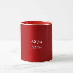 Berufliche Handschrift mit modernem Rot Tasse