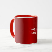 Berufliche Handschrift mit modernem Rot Tasse (Vorderseite Links)