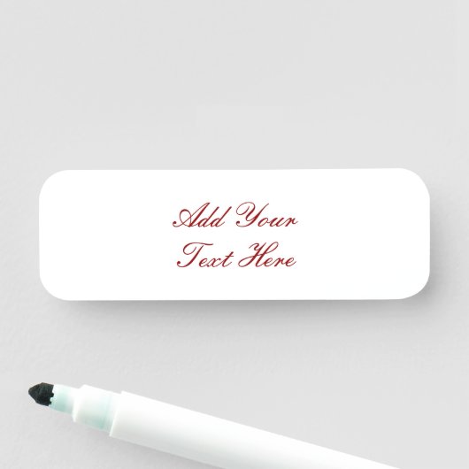 Berufliche Handschrift, Text modern Namensschild (Beispiel)