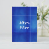 Berufliche Handschrift und modernes Blau Dankeskarte (Stehend Vorderseite)