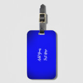 Berufliche Handschrift und modernes Blau Gepäckanhänger (Vorderseite Vertikal)