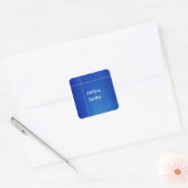 Berufliche Handschrift und modernes Blau Quadratischer Aufkleber (Umschlag)
