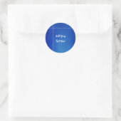 Berufliche Handschrift und modernes Blau Runder Aufkleber (Tasche)