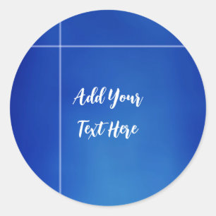 Berufliche Handschrift und modernes Blau Runder Aufkleber