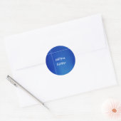 Berufliche Handschrift und modernes Blau Runder Aufkleber (Umschlag)