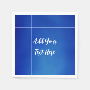 Berufliche Handschrift und modernes Blau Serviette