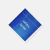 Berufliche Handschrift und modernes Blau Serviette (Ecke)