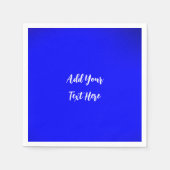 Berufliche Handschrift und modernes Blau Serviette (Vorderseite)