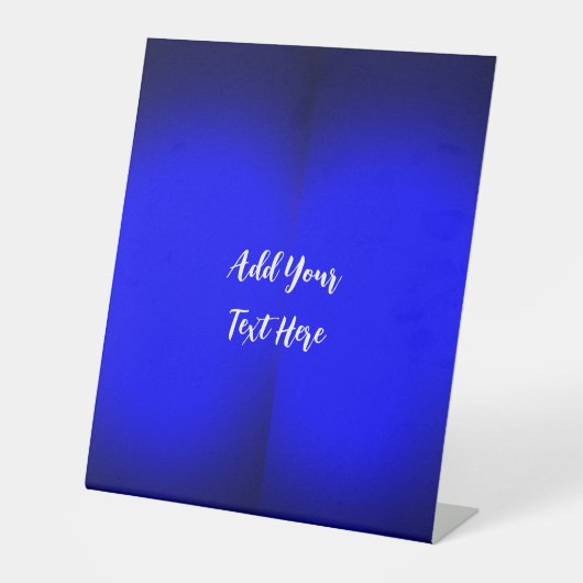 Berufliche Handschrift und modernes Blau Sockelschild (Vorderseite)