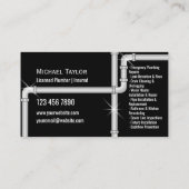 Berufliche Handyman Kleber Tools Silver Pipes Visitenkarte (Rückseite)