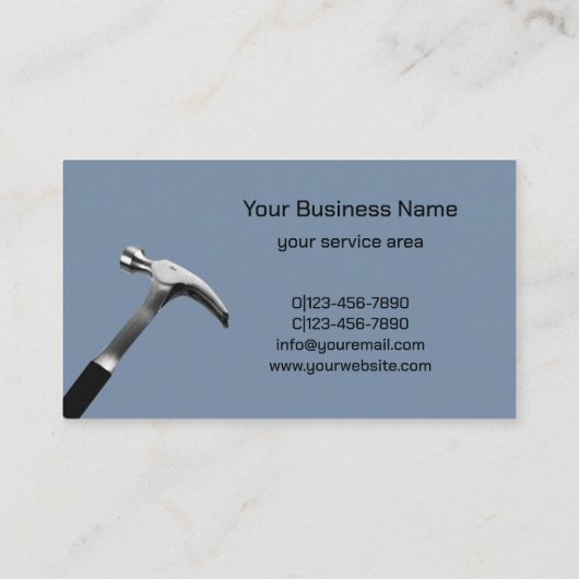 Berufliche Handyman-Reparatur Visitenkarte (Rückseite)