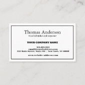 Berufliche Handyman Zuhause Reparatur Business Cus Visitenkarte (Rückseite)