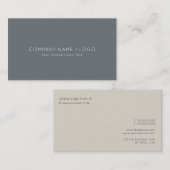 Berufliche harmonische klassische Farben Elegant S Visitenkarte (Vorne/Hinten)