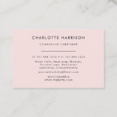 Berufliche Hausbetreuung Visitenkarte (Rückseite)