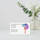 Berufliche Hausmalerei farbenfrohe Pinsel Visitenkarte (Stehend Vorderseite)