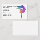 Berufliche Hausmalerei farbenfrohe Pinsel Visitenkarte (Vorne/Hinten)