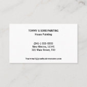 Berufliche Hausmalerei Visitenkarte (Rückseite)