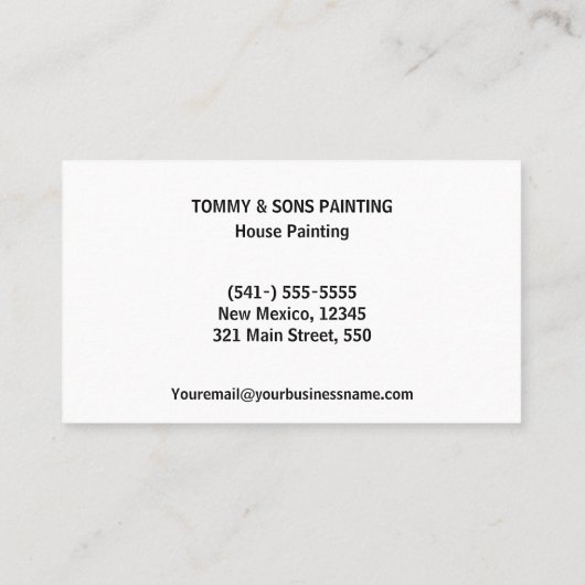 Berufliche Hausmalerei Visitenkarte (Rückseite)