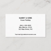 Berufliche Hausmalerei Visitenkarte (Rückseite)