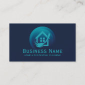 Berufliche Hausreinigung Aquamariner Wohnungsbau d Visitenkarte (Vorderseite)