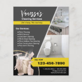 Berufliche Hausreinigung Haushaltshilfe Gold Flyer (Vorne)