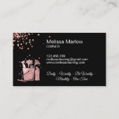 Berufliche Hausreinigung Haushaltshilfe Holograph Visitenkarte (Rückseite)