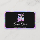 Berufliche Hausreinigung Haushaltshilfe Holograph Visitenkarte (Vorderseite)