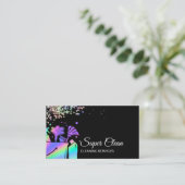 Berufliche Hausreinigung Haushaltshilfe Holograph Visitenkarte (Stehend Vorderseite)