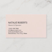 Berufliche Hausreinigung Moderner Service Visitenkarte (Rückseite)