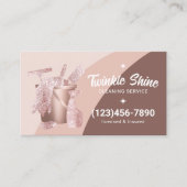 Berufliche Hausreinigung Moderner Service Visitenkarte (Vorderseite)