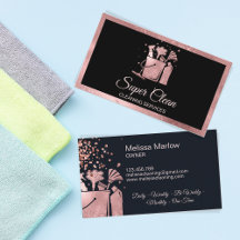 Berufliche Hausreinigung Rose Gold Glitzer Bus