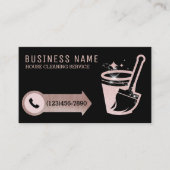 Berufliche Hausreinigung Rose Gold Glitzer Visitenkarte (Vorderseite)