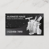 Berufliche Hausreinigung schwarzer Wassertropfen Visitenkarte (Vorderseite)