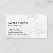 Berufliche Hausreinigung Trendy Marmor Visitenkarte (Rückseite)