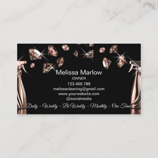 Berufliche Hausreinigung Visitenkarte (Rückseite)