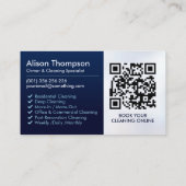 Berufliche Hausreinigung Visitenkarte (Rückseite)