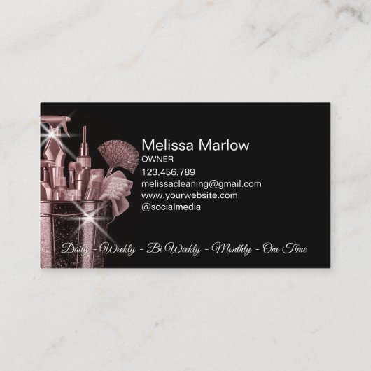 Berufliche Hausreinigung Visitenkarte (Rückseite)