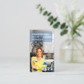 Berufliche Hausreinigung Visitenkarte (Stehend Vorderseite)