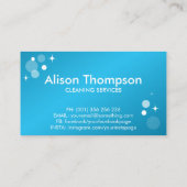 Berufliche Hausreinigung Visitenkarte (Rückseite)