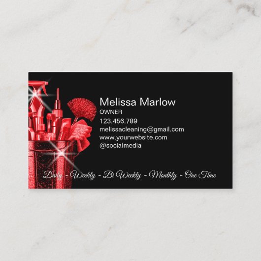 Berufliche Hausreinigung Visitenkarte (Rückseite)