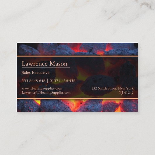 Berufliche Heizung - Visitenkarte (Rückseite)