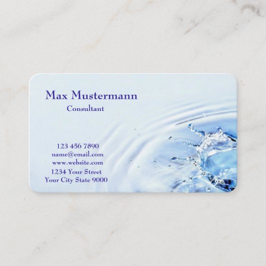 Berufliche hellblaue visitenkarte (Vorderseite)